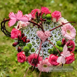 Frame boeket butterfly wit