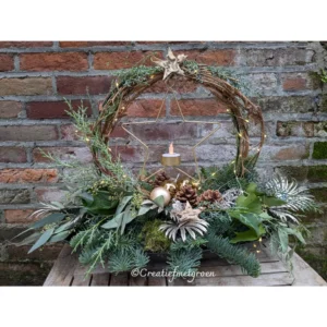 Kerststuk Ster - Goud - Afbeelding 2