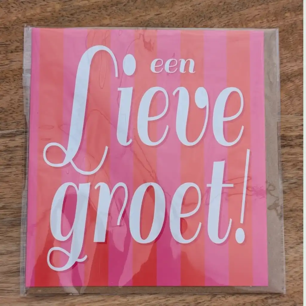 Kaartje - Een lieve groet - Afbeelding 1