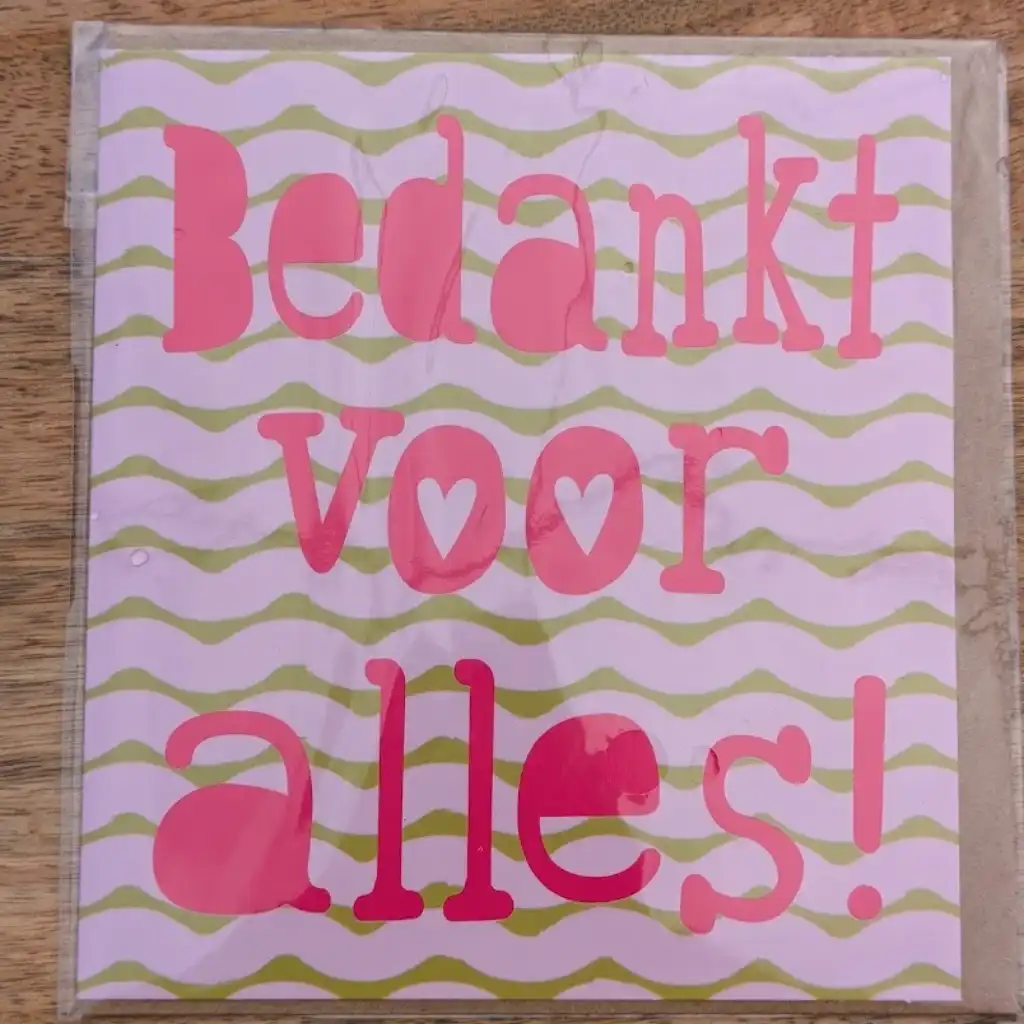 Kaartje - Bedankt voor alles - Afbeelding 1
