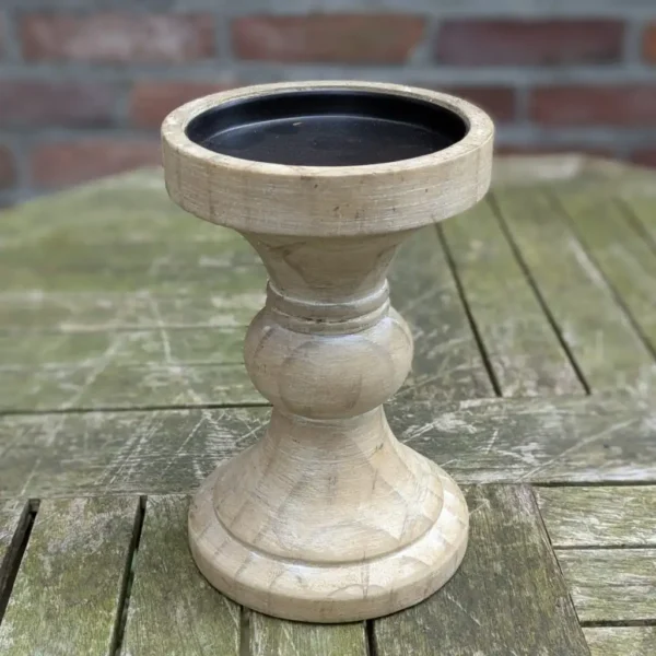 Kandelaar Hout naturel 18,5cm