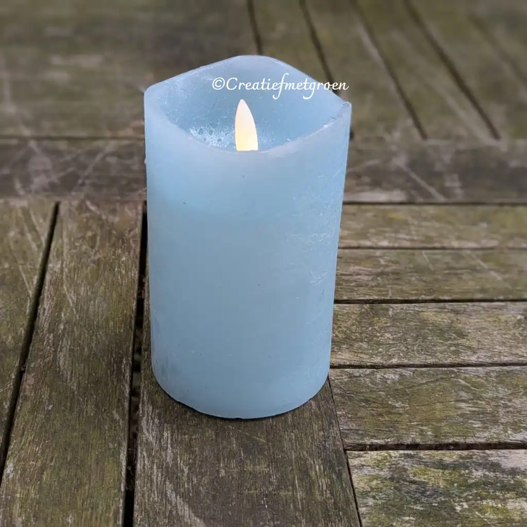 LED Kaars Zacht Blauw - Afbeelding 1