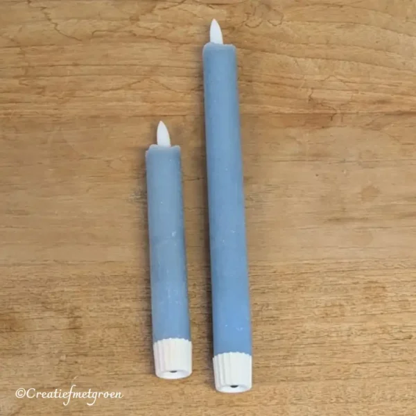 Set Led kaars zacht blauw