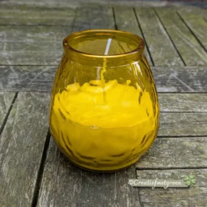 Citronellakaars in Geel Glas