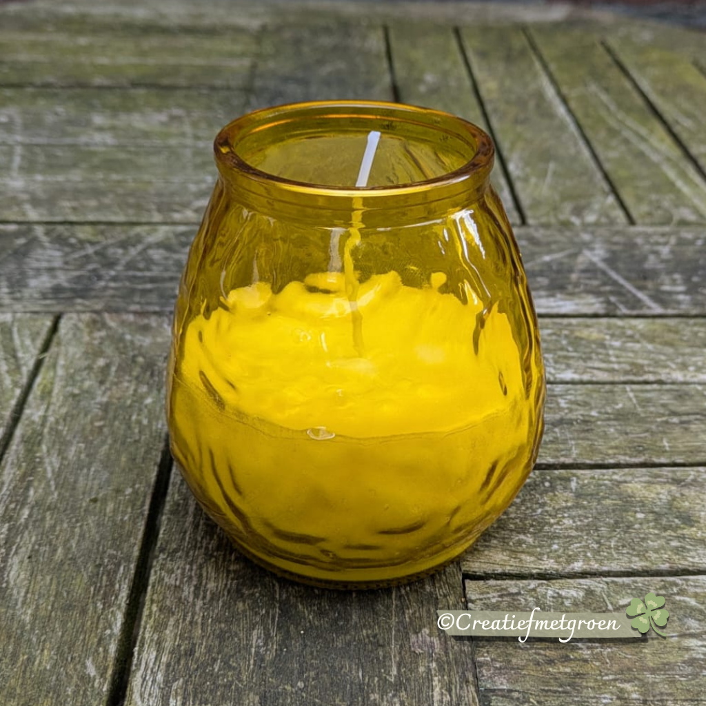 Citronellakaars in Geel Glas - Afbeelding 1