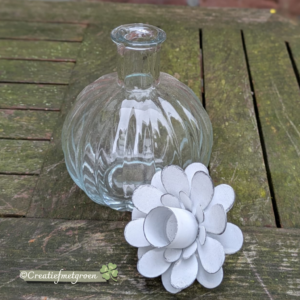 Flesje met Bloem Kaarsenhouder - Afbeelding 2