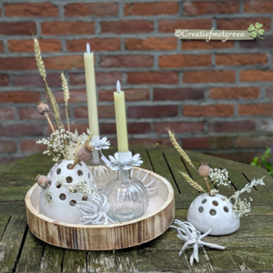 Flesje met Bloem Kaarsenhouder - Afbeelding 3
