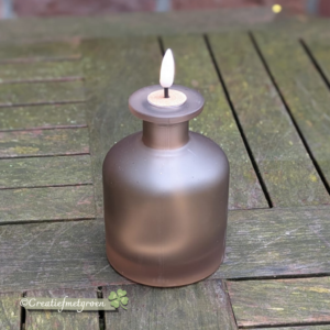 Kaarsenhouder Fles Taupe