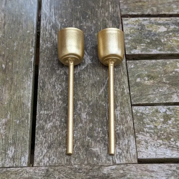 Metalen Kaarsenprikkers Goud – Set van 2