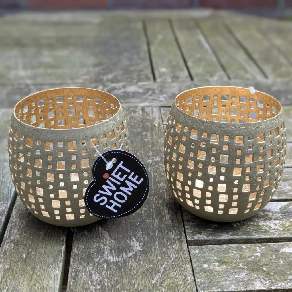 Waxinelichthouder Sweet Home – Set van 2