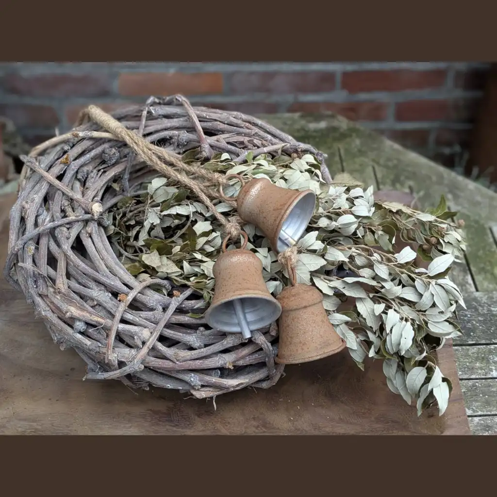 Decoratieve bellenhanger roest - 56cm