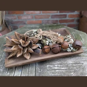 Stoere roestkleurige bellen aan jute touw - Afbeelding 2