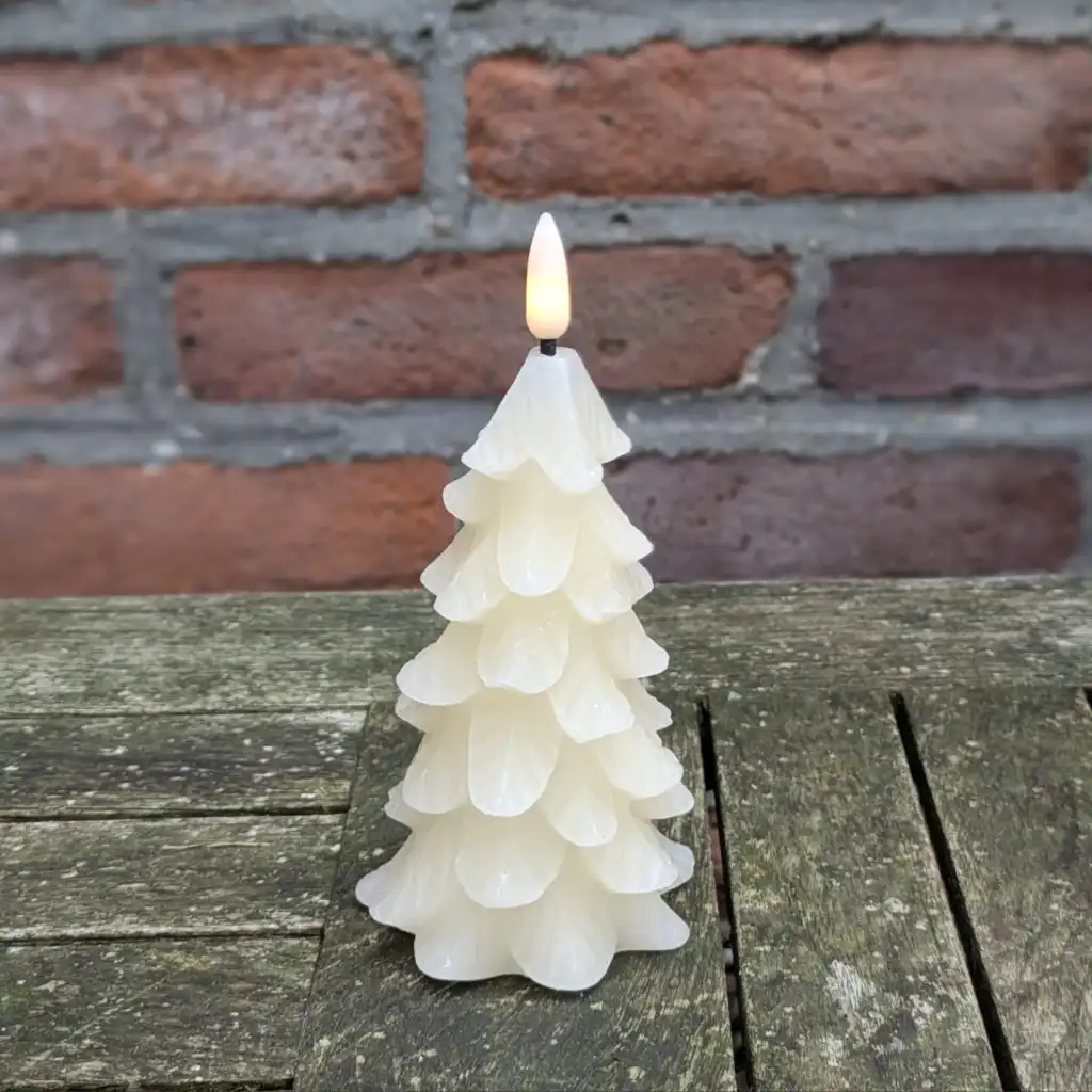 LED kerstboom kaarsje - crème